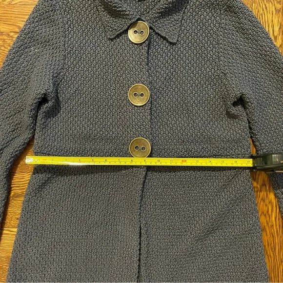 Boden Long Gray Knit Sweater Cardigan Size 12 - Picture 7 of 16
